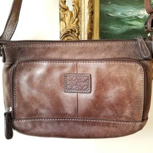 Fossil Leather Crossbody Bag, Zipper Purse